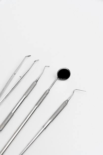 Free photo close up on dentist instruments