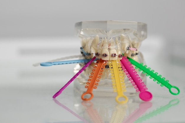 Close up on dentist instruments