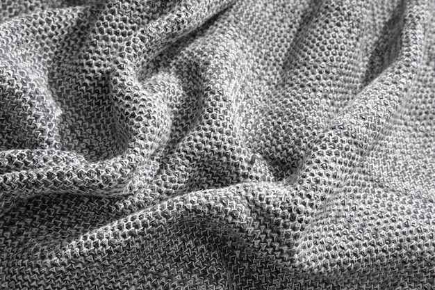 Close up detail of cozy clothing texture