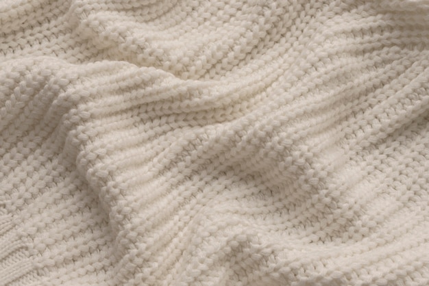 Close up detail of cozy clothing texture