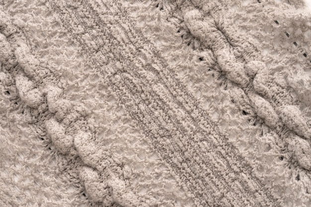 Close up detail of cozy clothing texture