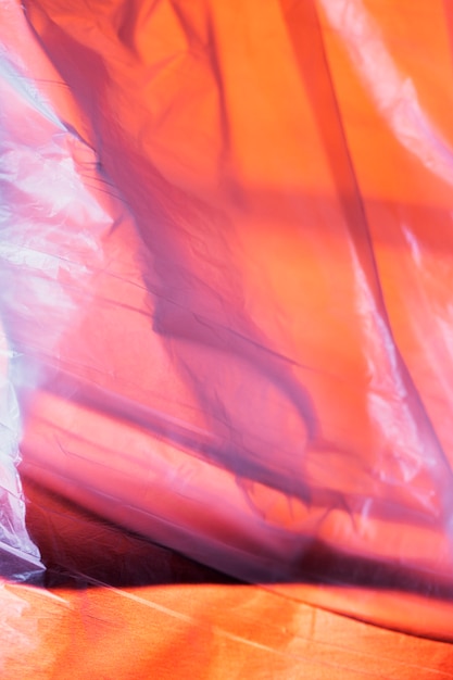 Close up detail of plastic bag
