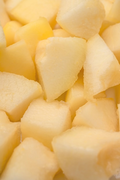 Close up of different slices of melon