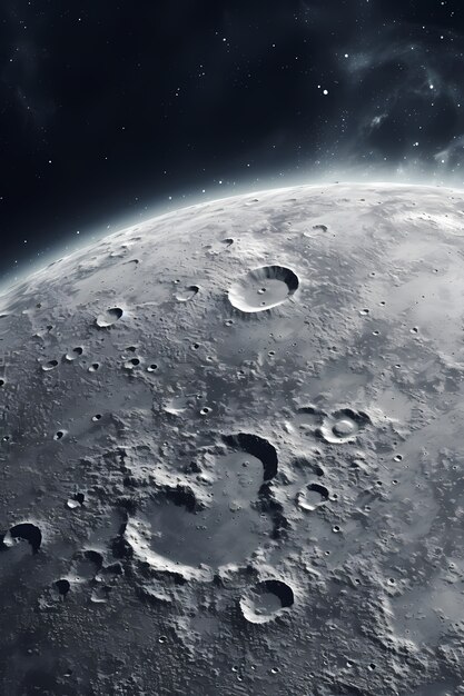 Крупным планом цифровое искусство луны обои