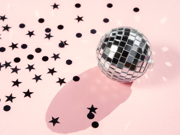 Free photo close-up disco ball concept