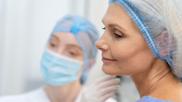 Close up doctor wearing face mask