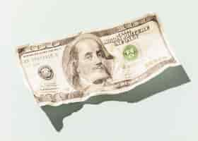 Free photo close up dollar bill with copy space