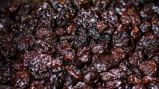 Close-up dried plums at market