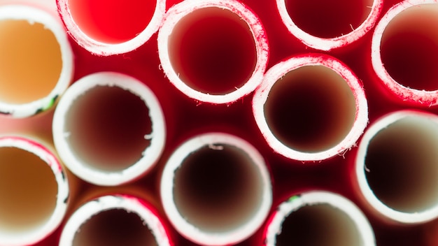 Close up drinking straw texture