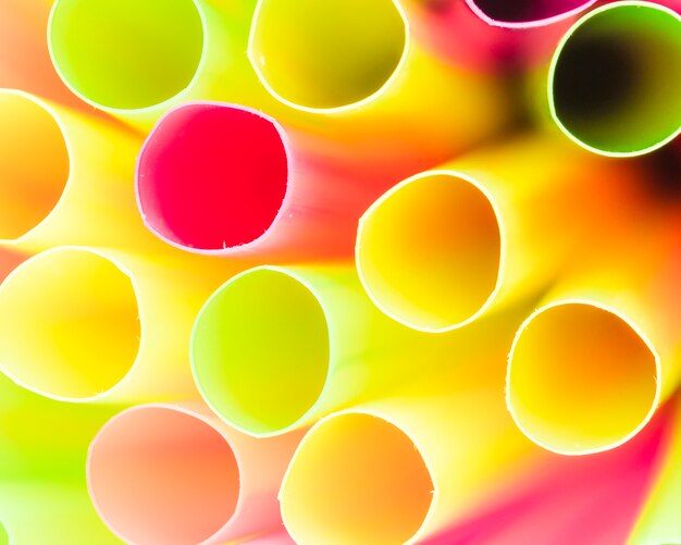 Close up drinking straw texture