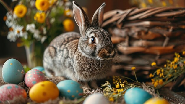 Close up on easter bunny