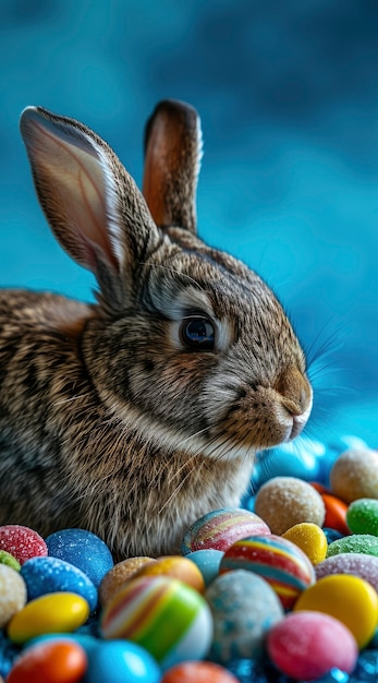 Free photo close up on easter bunny