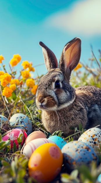 Foto gratuita prossimo piano sul coniglietto di pasqua