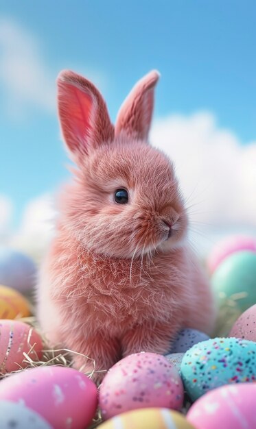 Close up on easter bunny