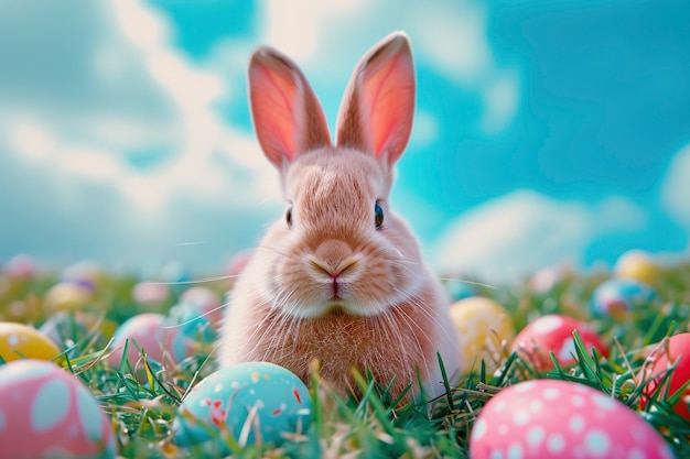 Foto gratuita prossimo piano sul coniglietto di pasqua