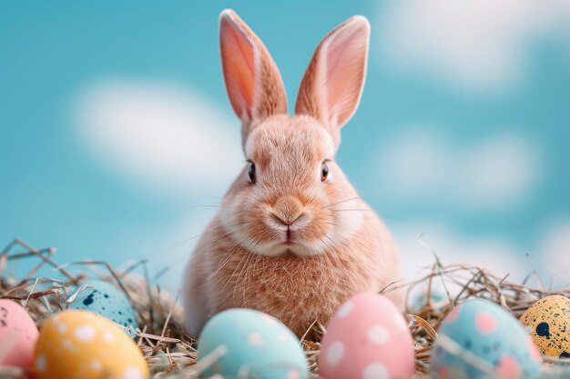 Close up on easter bunny