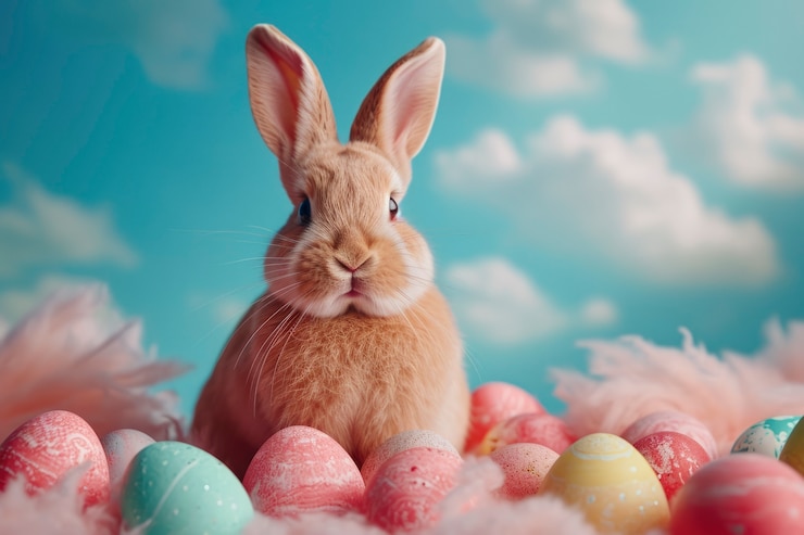Free Photo close up on easter bunny