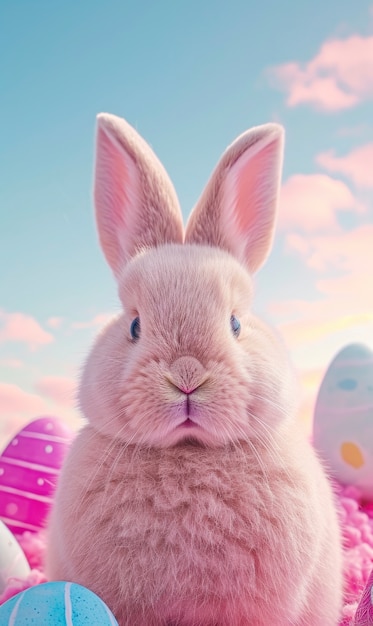 Free Photo close up on easter bunny