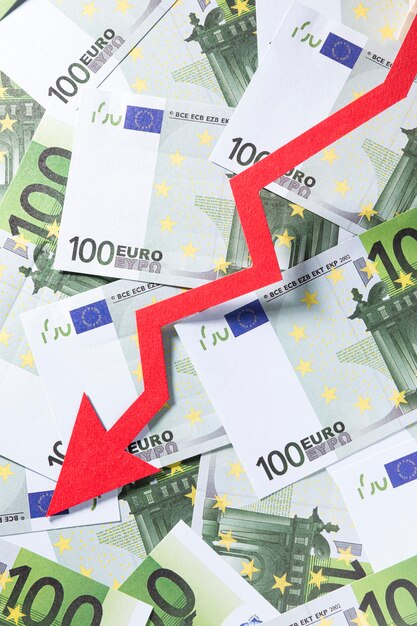 close up economy crisis with euros