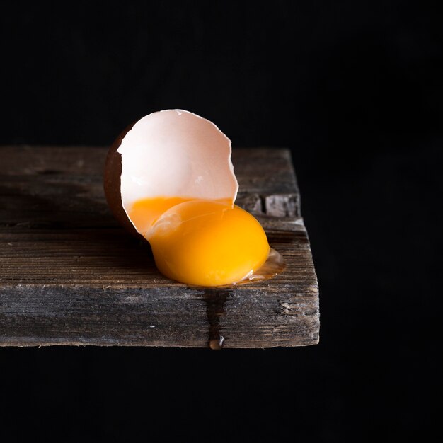 Close-up egg yolk