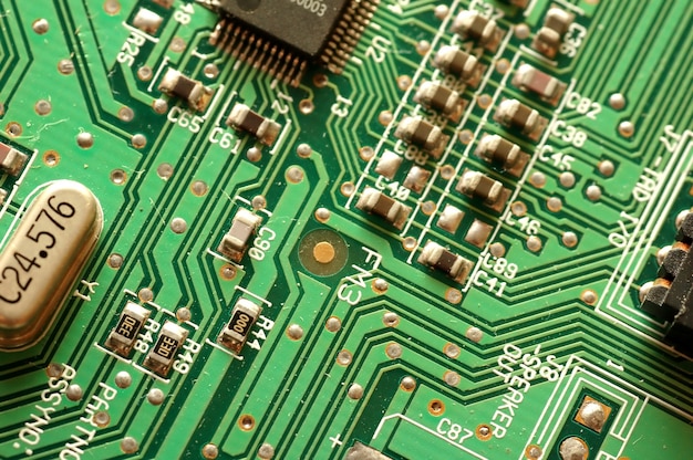 Close-up of electronic circuit