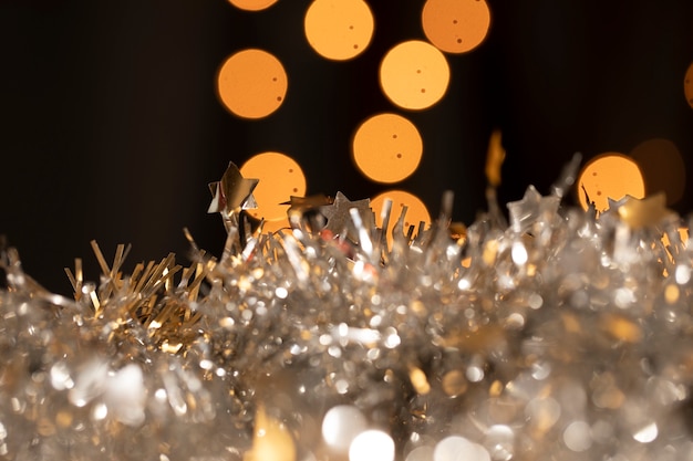 Close-up elegant decoration for new year party