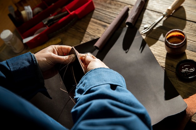 Close up on engraving art tools