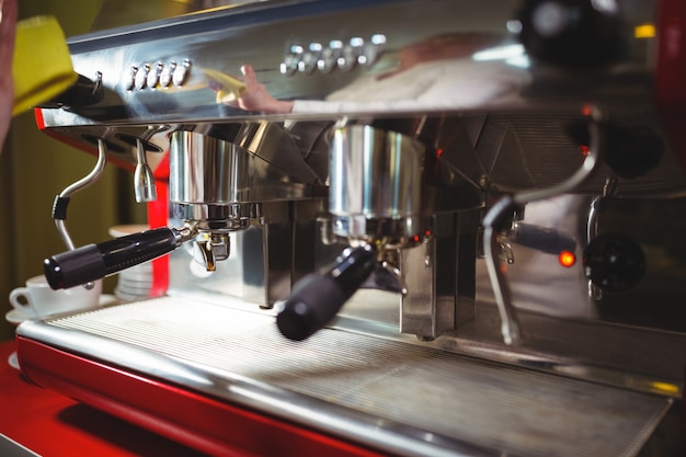 Close-up of espresso machine
