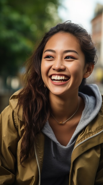 Free photo close up on excited person portrait