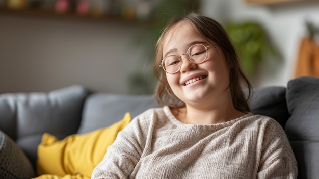 Close up on excited person portrait