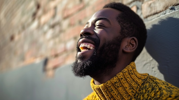 Free photo close up on excited person portrait