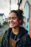 Free photo close up on excited person portrait