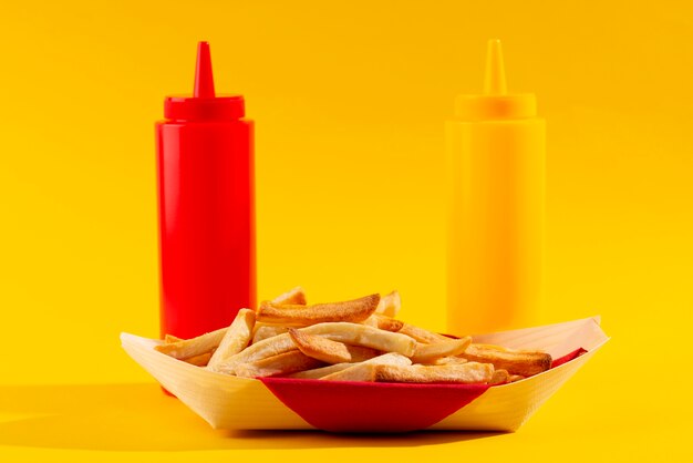 Close up on fast food still life