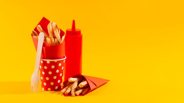 Free photo close up on fast food still life