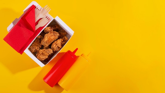 Free photo close up on fast food still life