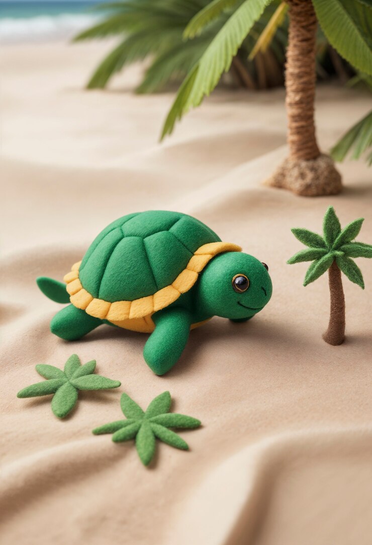 Free Photo close up on felt animal