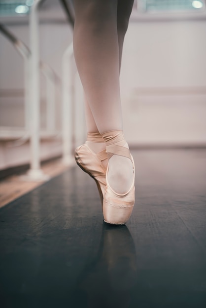 Close up of female dancer feet