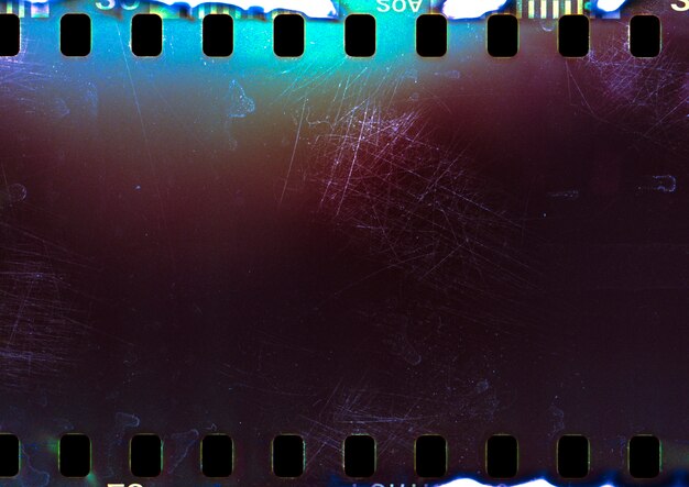 Close up on film texture details