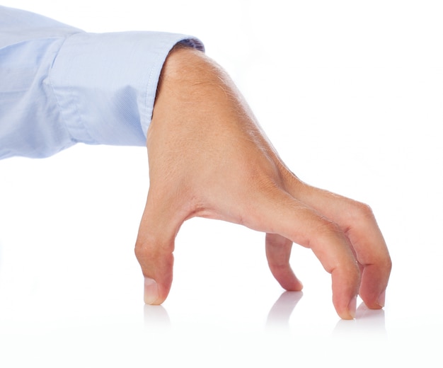 Close-up of fingers on the table