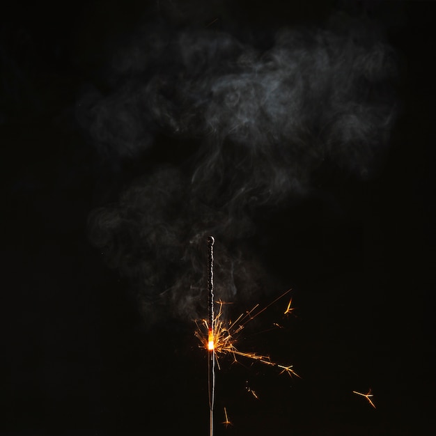 Free photo close-up flaming bengal light