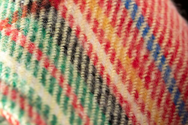 Close up on flannel shirt detail