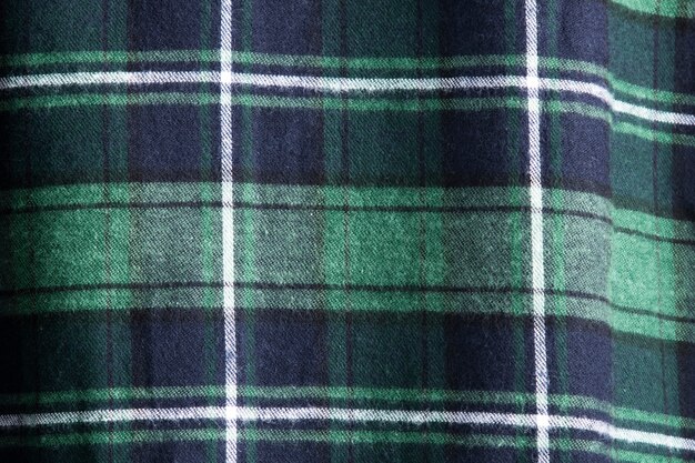 Close up on flannel shirt detail