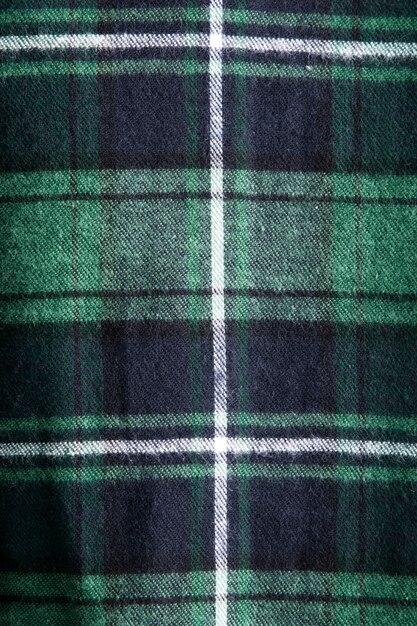 Close up on flannel shirt detail