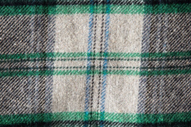 Close up on flannel shirt detail