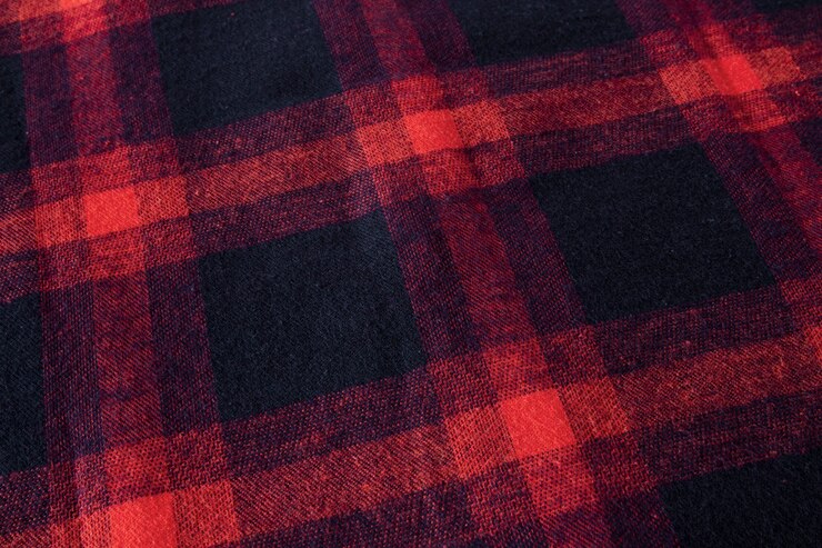 Free Photo close up on flannel shirt detail