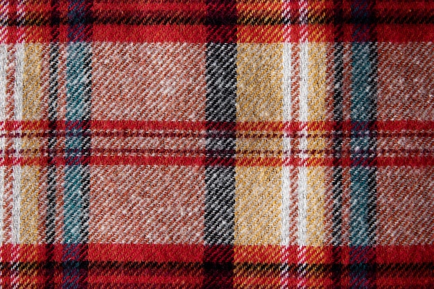 Close up on flannel shirt detail