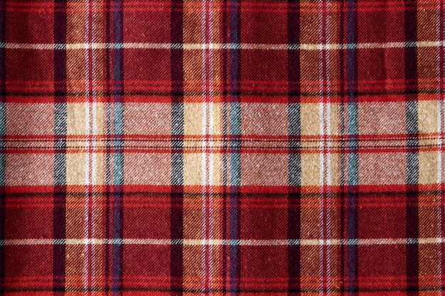 Close up on flannel shirt detail