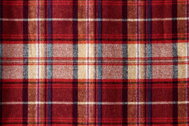 Close up on flannel shirt detail