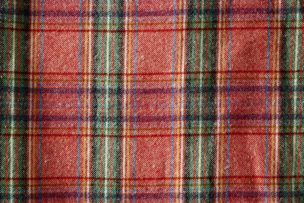 Close up on flannel shirt detail