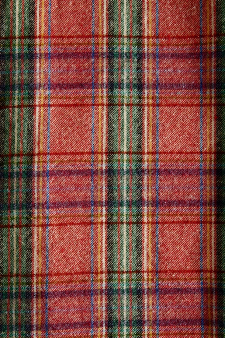 Free Photo close up on flannel shirt detail